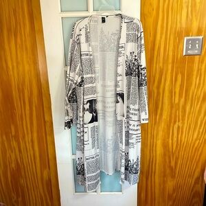 SHEIN Black and white Kimono